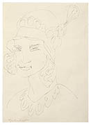 Lady with Plumed Hat, drawing by Henri Gaudier-Brzeska